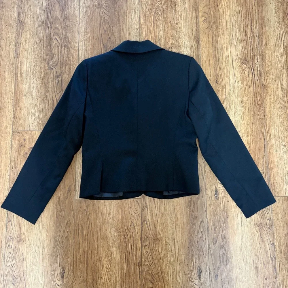 Bern & Mort Black Wool Blazer Womens 8 Capsule Quiet Luxury Old‎ Money Jacket